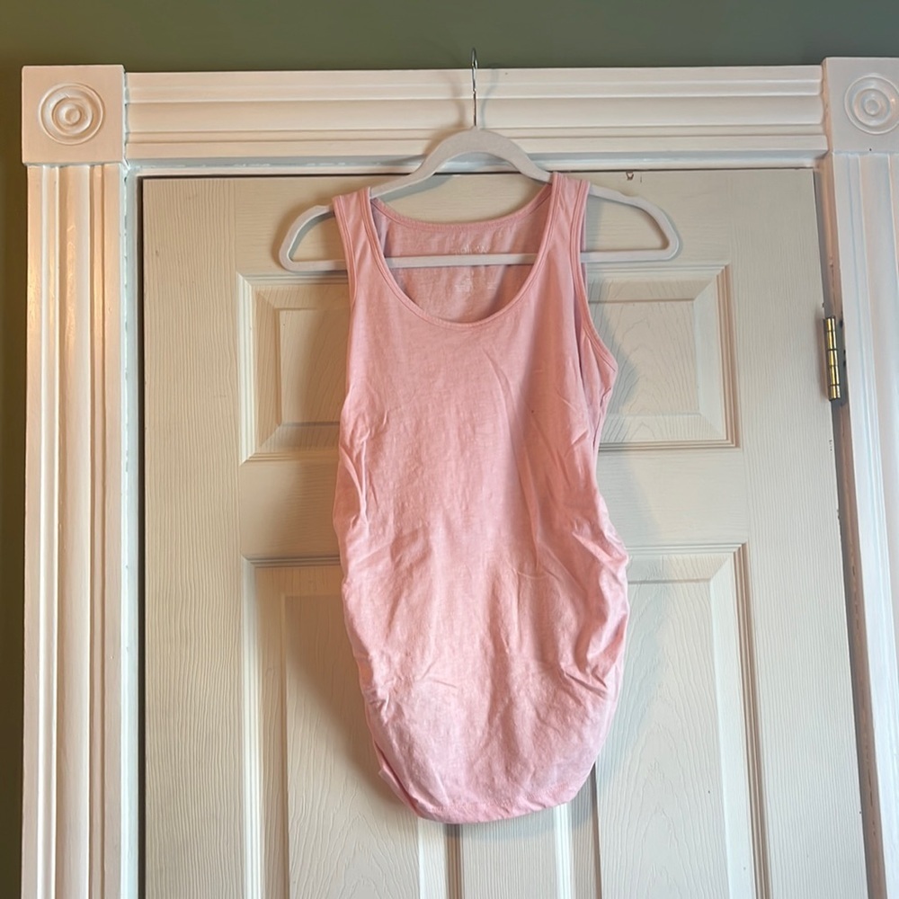 A-glow Maternity‎ Pink maternity tank top sz S casual